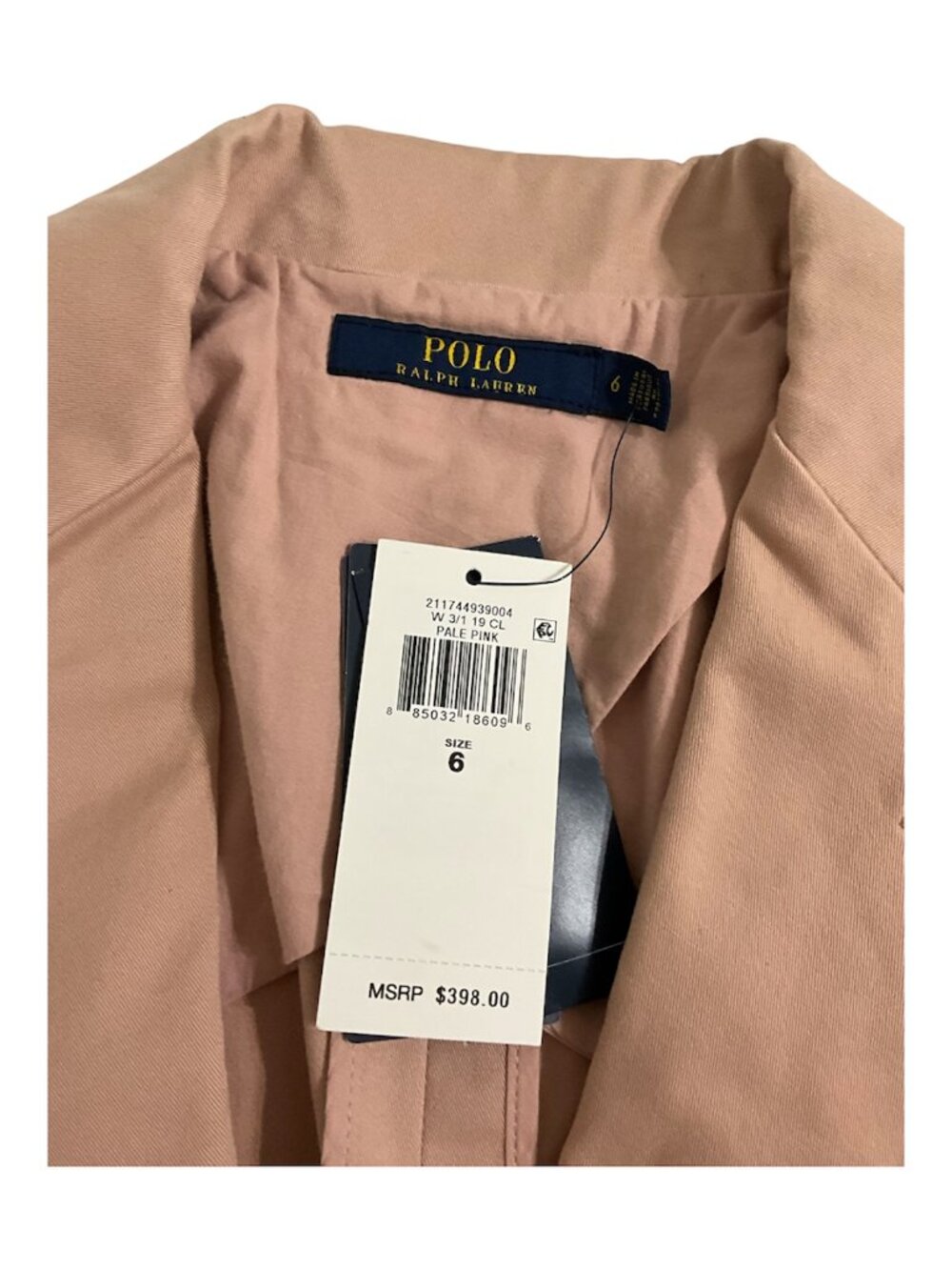 Polo by Ralph Lauren light pink Cotton Blazer - Picture 3 of 9